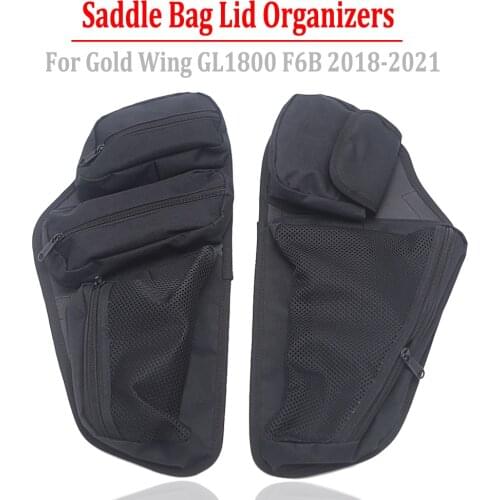 Saddle Bag Lid Organizers For HONDA Gold Wing 1800 GL1800 F6B 2018 2019 2020 2021 Trunk Lid Saddlebag Organizer Bags GL 1800