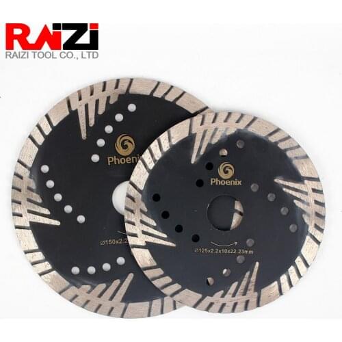 Raizi Phoenix 125 mm/150 mm Extra Wing Side Protection Turbo Diamond Saw Blade for Granite Cutting Disc