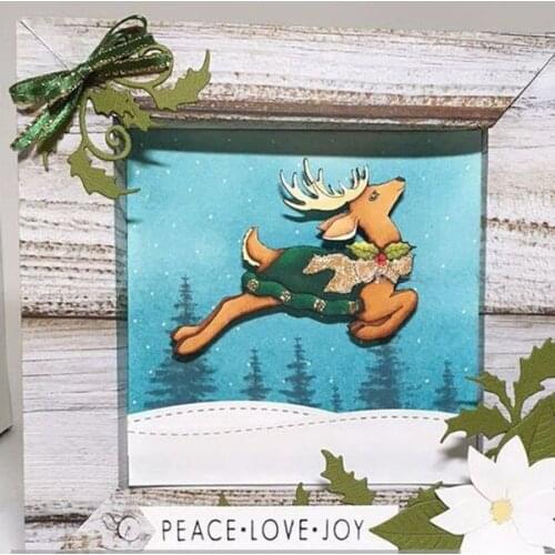 Christmas Cutting Dies Brithday Card Layering Dies 2020 New Arrival Winter Deer Cutting dies