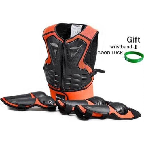 With Gift For Height 0.85-1.4M Child Youth Motocross Full Body Protect Armor Suits Kids Protector Knee Elbow Guard