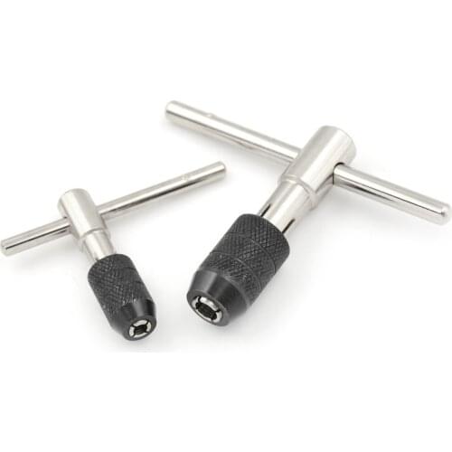 T-Handle Tap Wrench Chuck M3-M6 M5-M8 M6-M12 Hand Tool T Type Screw Tap Holder Handle Adjustable Screw Tapping Threading Tool