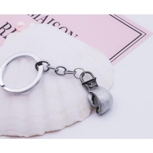 Trendy Vintage Punk Boxing Gloves Keychain Car Key Chain Promotion Small Gift Metal Key Ring Jewelry Accessories Gift