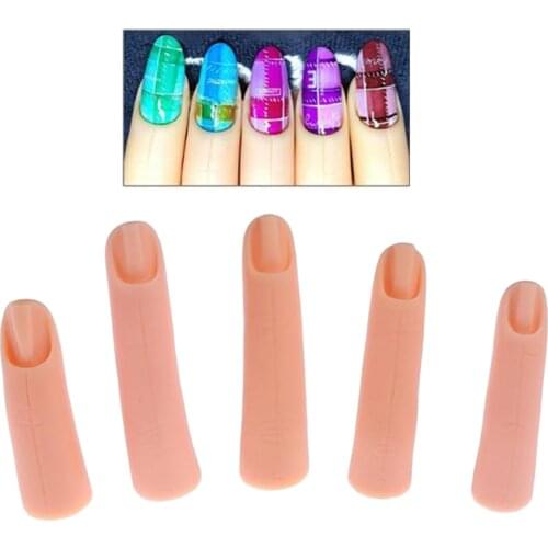 Nail Art Trainer Training Hand Fingers Model Fake Finger Manicure Tool Acrylic Nails Practice Fingers Practice Training Tools