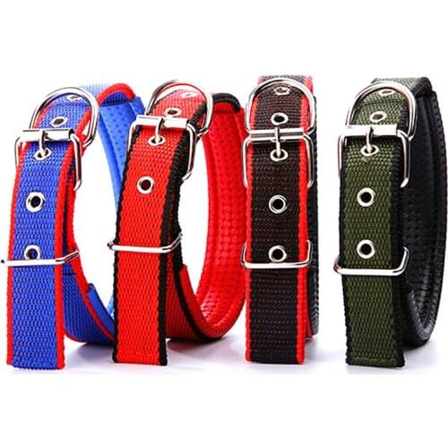 Solid Dog Collars Nylon Dog Collar For Small Medium Large Dogs Teddy Keji Pitbull Bulldog Beagle