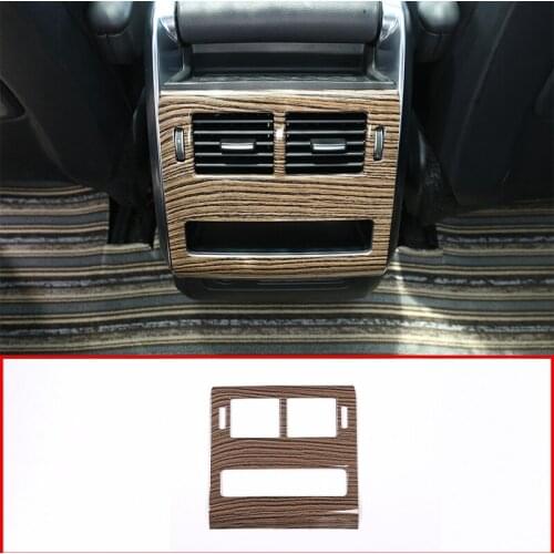 For Land rover Range Rover Sport RR Sport 2014-2017 ABS Plastic Rear Row AC Outlet Frame Cover Trim Sands Wood Grain