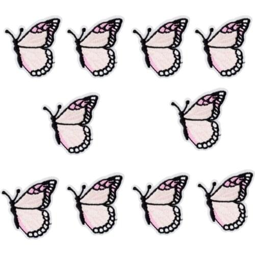 10pcs Butterfly badge insect patches for clothing iron embroidered patch applique iron on patches sewing accessories for clothes