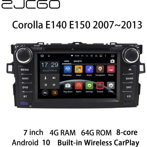 Car Multimedia Player Stereo GPS DVD Radio Navigation Android Screen for Toyota Corolla E140 E150 2007~2013