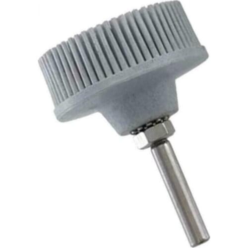 1 Pair TAPERED BRISTLE DISC DRILL BRUSH RUBBER DEBURRING DISC 80/120 GRIT Set