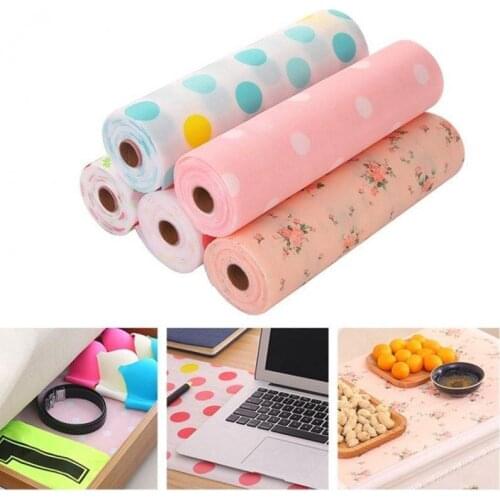 1 Roll Table Drawer Mat Kitchen Gadgets Shelf Liner Contact Paper Waterproof Drawer Paper PET Anti-oil Table Desk Decor