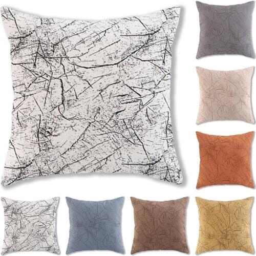 1Pcs Double-sided Pattern Flannel Embossed Solid Color Pillowcase Living Room Sofa Bedroom Decorative Cushion Cover 45*45cm