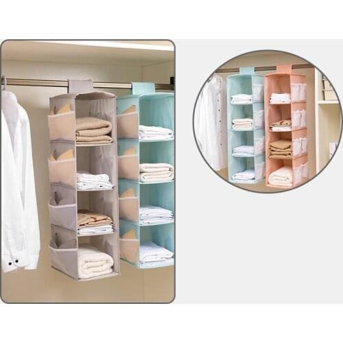 2/3/4 Layers New Hanging Storage Bag Clothes Holder Closet Organizer Foldable Durable Wardrobe Storage Rack