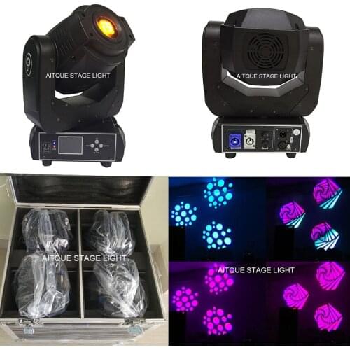 4pcs+flycase)dj moving heads 90 watt led moving head spot gobo 90w moving head led spot light case