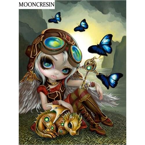 5D Diy Diamond Painting Cross Stitch Girl & Unicorn Full Rhinestone Cross Stitch 3D Embroidery Diamond Mosaic Picture Needlework