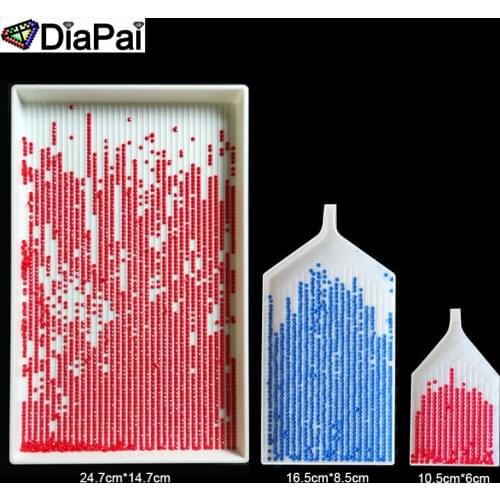 DIAPAI Diamond Painting Accessories Large Capacity DIY Tweezers Diamond Plate Handwork Square Round Rhinestone Tray Big Tools