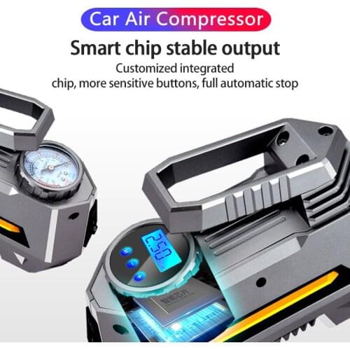 Car Air Compressor Inflator Rechargeable 150PSI Inflator Pump Portable Bicycle Tires Air Pump With Digital Display Electric Pump