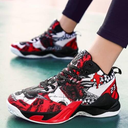 Basketball Shoes for Kids New High Top Mesh Children Breathable Jordan Shoes Boys Skid Resistance Basketball Sneakers Game Gym