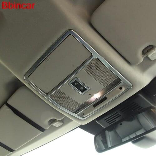 Bbincar car styling ABS Chrome Rront Head Reading Lamp Light Cap Sticker Moulding Trim 1Piece For Jaguar F-PACE 2016 2017 2018