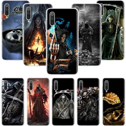 Skull Skeleton Grim Reaper Case for Xiaomi Redmi Note 10 9 9S 8 7 6 8T 8A 7A 6A S2 K30 K20 MI 9 8 CC9 F1 Lite Pro Soft TPU Phone