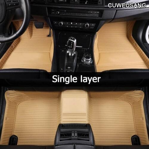 CUWEUSANG Custom Car floor Mat for SsangYong Korando Actyon Rexton Chairman Kyron Wearproof Carpets car foot mats