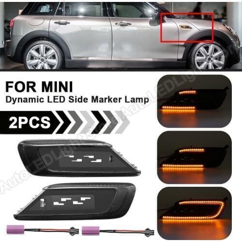 For 2015 2016 2017 2018 2019 2020 2021 Mini Cooper F54 Clubman 2015-2021 LED Dynamic Side Marker Indicator Blinker Light Lamp