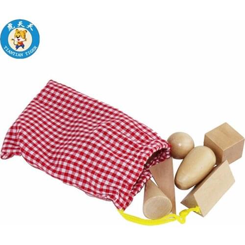 Montessori Toys Baby 3-6 Years Old Early Education Sensory Toys Mystery Bag Geometry Shape Blocks 10 Pcs