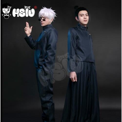 Gojo Satoru Geto Suguru Cosplay Costume Anime Jujutsu Kaisen Cosplay HSIU Brand School+Free earrings/free sunglasses