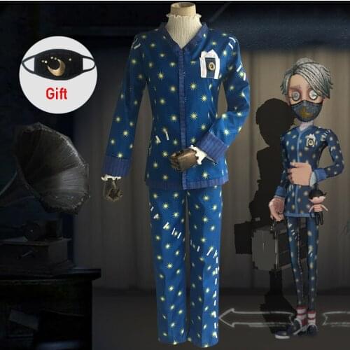 Game Identity V Cosplay Costumes Survivor Embalmer Aesop Carl Cosplay Costume Man in Dream Skin Costumes Blue Suits pajamas Hot