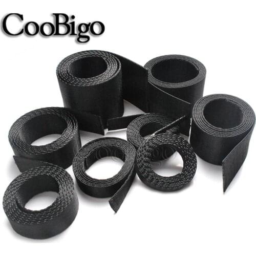 5 Yards Nylon Webbing Strap Ribbon Textile Fabric Rope Band Tape for Backpack Snakpack Bag Belt Harness DIY Accessories Black