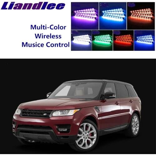 LiandLee Car Glow Interior Floor Decorative Atmosphere Seats Accent Ambient Neon light For LR3 Freelander 3 MK3 2015- 2016