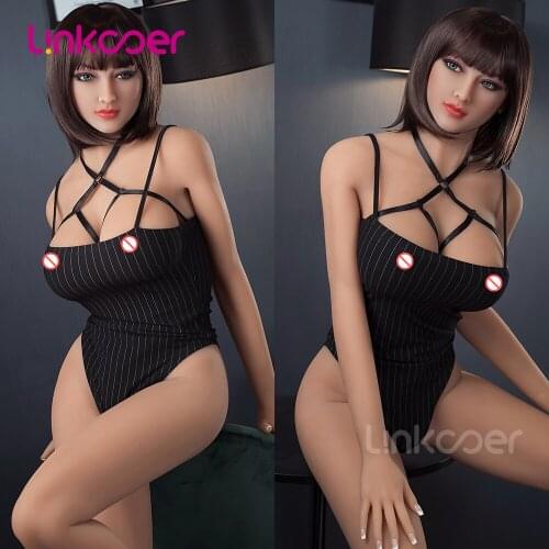 Linkooer 168cm Real TPE Life Size Muscle Female Sex Doll Huge Chest Hot Body Silicone Sxey Toys for Men for Sex