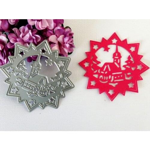 Metal Christmas house cutting dies Stencils for DIY Scrapbooking photo album Decorative Embossing DIY Paper Cards star snow