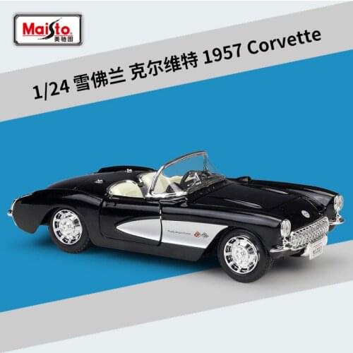 Maisto 1:24 Chevrolet Corvette 1957 Mustang Roadster Simulation Alloy Car Model collection gift toys