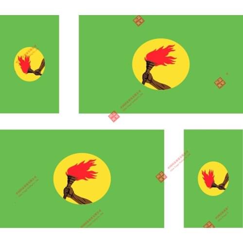 Set of Lifelike 4x Sticker Vinyl Car Bumper Decal Outdoor Car Moto World Flag Zaire Racing Helmet Stickers