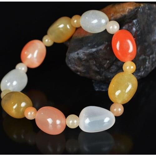 Jade natural jade gem bracelet colors jade bracelet jade crafts wholesale Stone Beads Bracelets