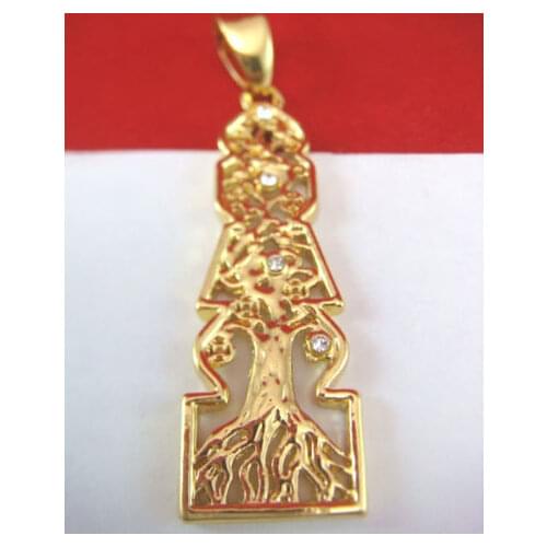 Feng shui New 5 Element Pagoda with Tree of Life Keychain