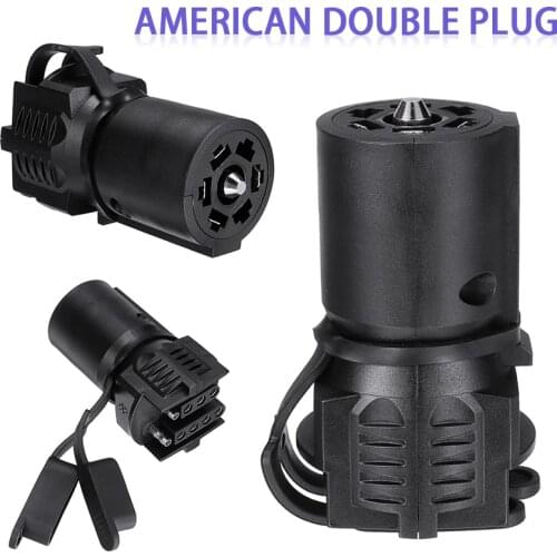 7 Pin To 4/5 Pin 12V Car Trailer Plug Adapter Tow Connector American Standard Socket Double Row Plug For Trailer RV Yacht Parts