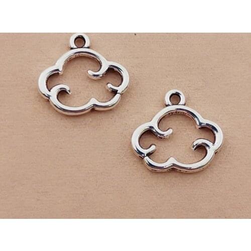 20pcs Antique Silver Plated Cloud Charms Pendants for Jewelry Making Necklace DIY supplies, Handmade Craft, Jewelry accessories