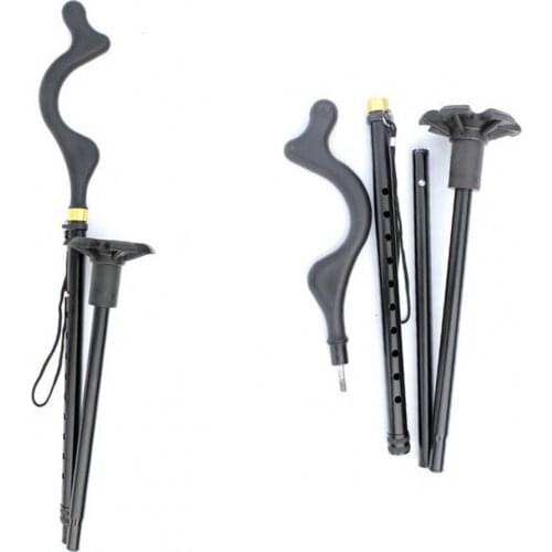 Collapsible Telescopic Folding Cane Elder Cane Walking Stick Alpenstock Walking Trusty Sticks Elder Crutches for Mothers Fathers