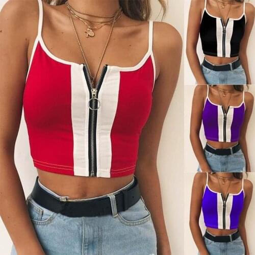 Top feminine feeling suspenders small vest zipper shaping body short style strapless vest versatile womens summer newstyle 2021