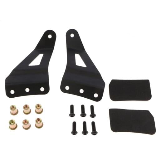 Upper Windshield 50'' Curved Led Light Bar Mount Brackets For Chevrolet GMC