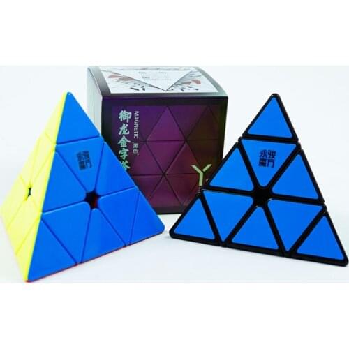 YJ Yulong Pyramid V2M Magnetic Magic Pyramids Cube Stickerless Yongjun Magnets Triangle Puzzle Speed Cubes For Children Kids Gif