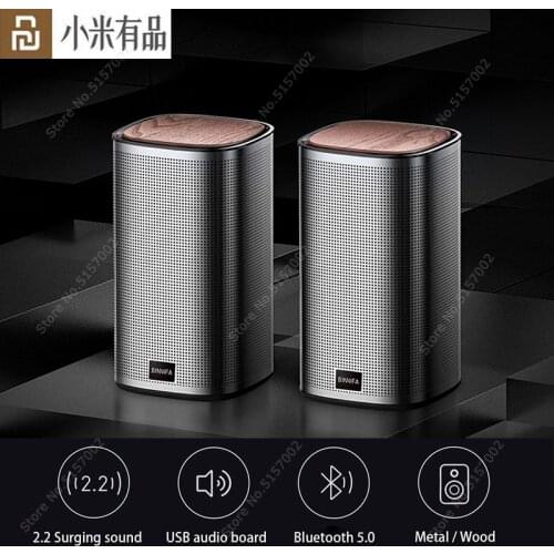 Youpin BINNIFA Desktop Computer Stereo Bluetooth Speaker USB Sound Card Dual Bass Bluethooth 5.0 Wireless Connection With Mic