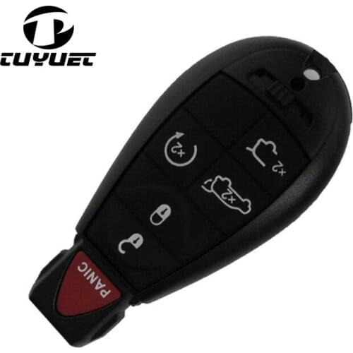 5+1 Buttons Replacement Smart Remote Key Shell 6 Buttons For Chrysler FOB Blanks with Emergency Insert Blade