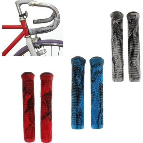 1Pair Stunt Scooter Grips BMX Grips Mountain Bike Soft Bicycle Handlebar Cover Handle Grips Bar End Anti-Slip Bicycle Grips