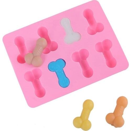 1PC Silicone Penis Ice Cake Kitchen Supplies from New Dick Funny Sex Tray Soap Chocolate Cake Molde Party Gift QA 022