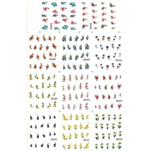 11 PACKS/LOT UPRETTEGO NAIL ART BEAUTY WATER DECAL SLIDER NAIL STICKER FLOWERORCHID FREESIA CYCLAMEN BEGONIA BLE664-674