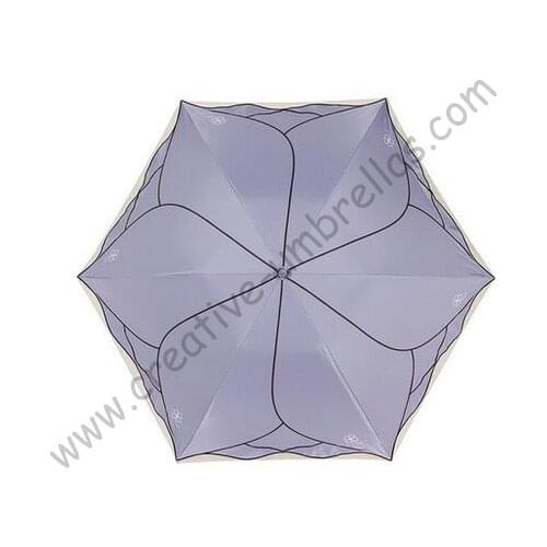 3pcs/lot colour option Ladies' summer lotus leaf rose flower super light folding umbrella pink purple Anti-UV embroidery parasol