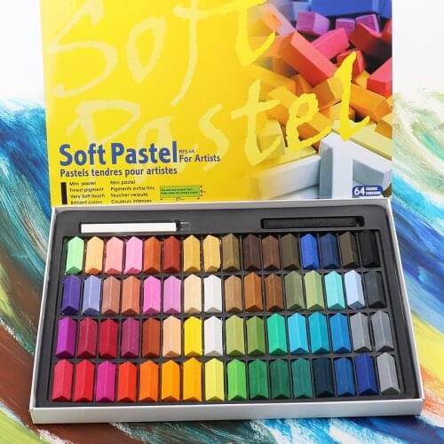 32/48/64 Colors Easy Use Soft Chalk Pastel Powder Brush Makeup Hair Coloring Crayons MPS Series Short Pastel Painting Chalk Set