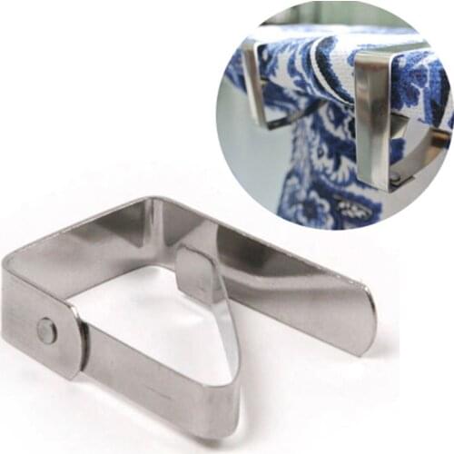 Creative New 4Pcs New Creative Plastic Table Cover Cloth Stainless Steel Tablecloth Clip Clamp Holder Party Wedding
