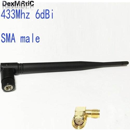 433Mhz 6dbi OMNI antenna SMA male 19cm rotatable for ham radio + RP-SMA Male Plug switch SMA Female Jack RF Coax Adapter
